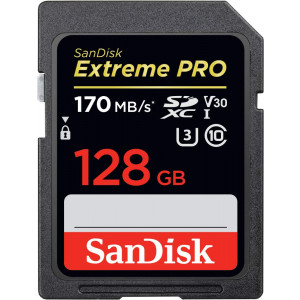 Tarjeta de memoria SanDisk Extreme Pro SDXC 128GB 170MB/s V30