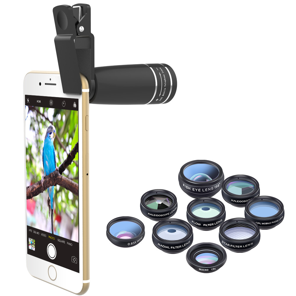 Hablar Elevado compensar Kit lentes Gloxy 12 en 1 con Telefoto 10x para iPhone 12 Pro Max