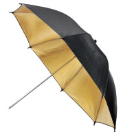 Visico Parapluie réflecteur Doré et Noir UB-006G 110cm