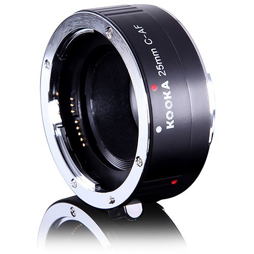 Kooka KK-C25-Juego de Tubo de extensión para Canon 25 mm Color Negro