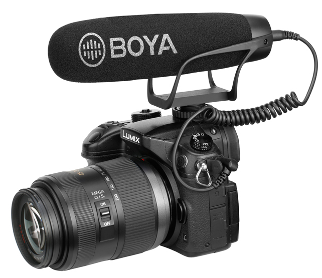 Boya BY-BM2021 Micrófono Condensador Shotgun para Panasonic HC-V720