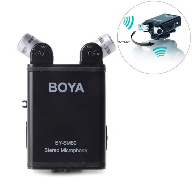 Boya BY-SM80 Stereo Condenser Microphone + 2.5mm Adapter