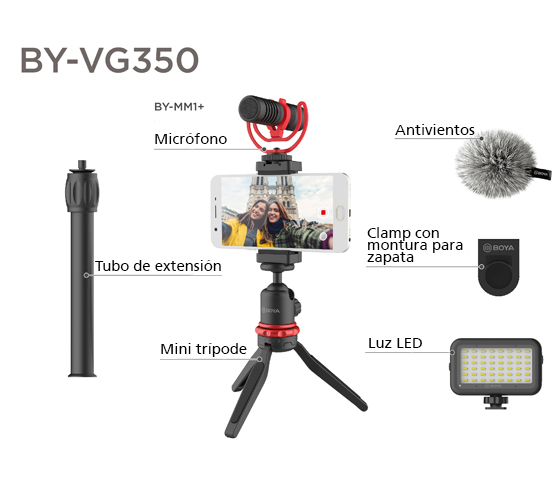 Kit universal Boya BY-VG350 para móviles