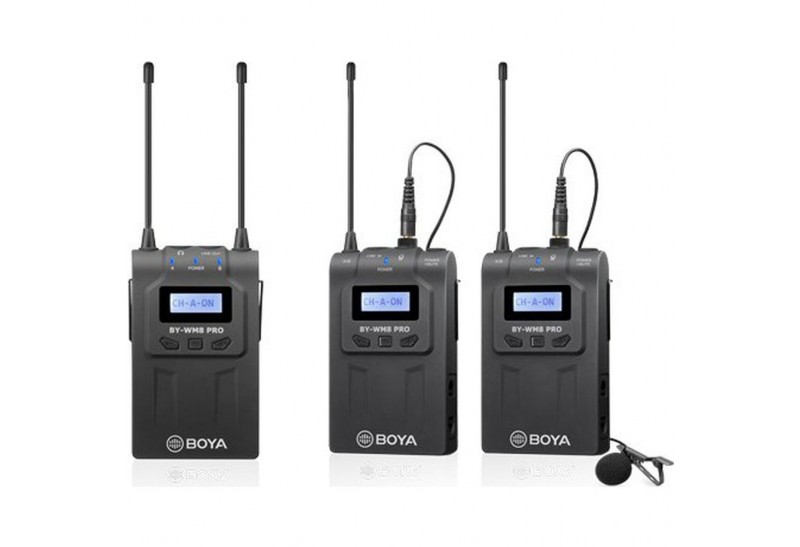 Boya BY-WM8 Pro-K2 UHF Dual Channel Wireless Lavalier Microphone