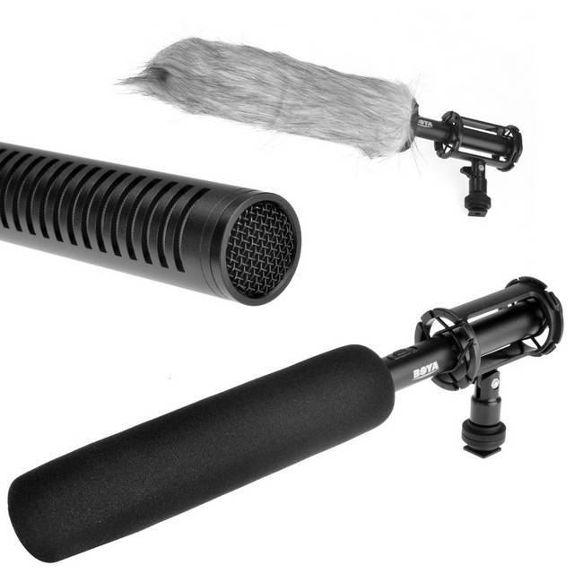 Boya BY-PVM1000 Professional Shotgun Microphone + 2.5mm Adapter