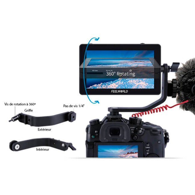 Moniteur Feelworld F6 Plus pour Sony Action Cam Mini HDR-AZ1