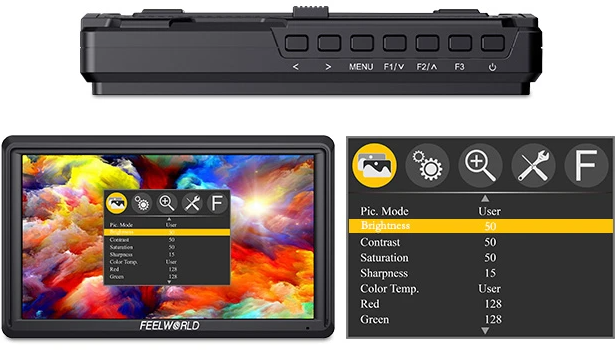 Monitor Feelworld S55 para Fujifilm FinePix HS25EXR