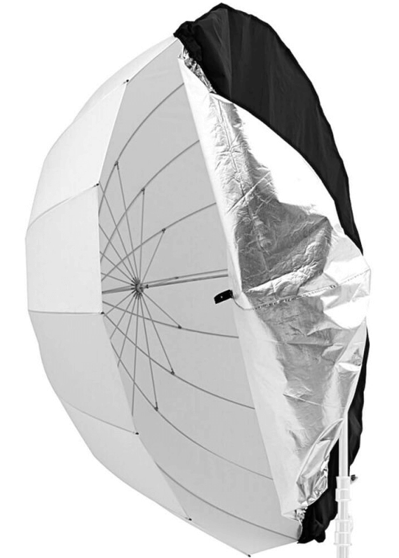 Godox DPU-130BS Diffuseur Réflecteur Argenté et Noir pour Parapluie 130cm