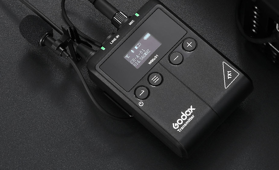 Godox WmicS1 Kit 1 Micrófono Lavalier Inalámbrico UHF para Sony JVC GY-HM250