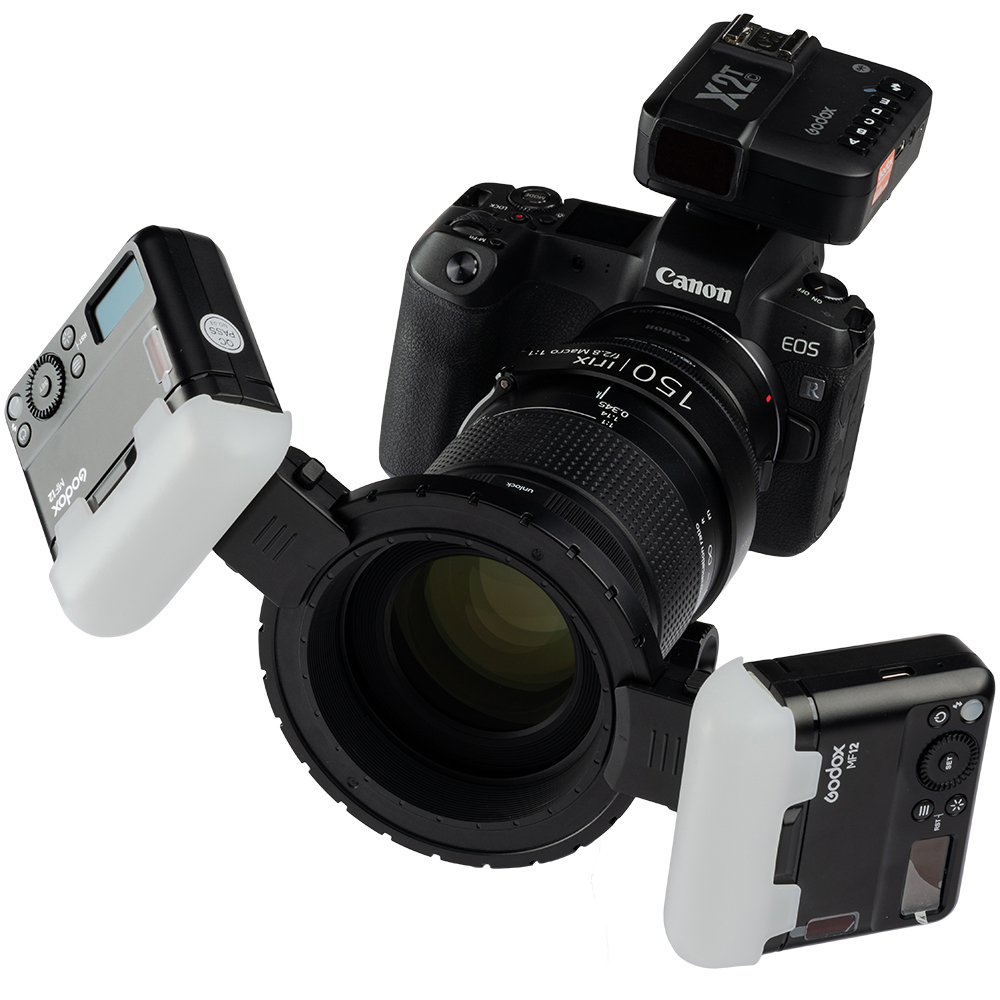 Set Macro Irix 150mm f/2.8 + Godox 2x MF12 Flash K2 para Sony FX30
