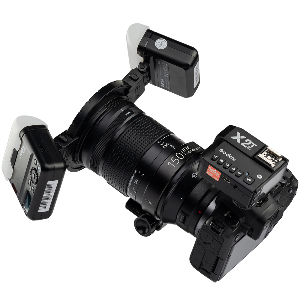 Set Macro Irix 150mm f/2.8 + Godox 2x MF12 Flash K2 para Nikon D60