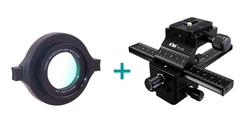 Kit Macrophotographie Rail FC-1II + Lentille DCR-250