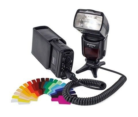 Kit Flash TTL Gloxy + Batería externa para Nikon D7000
