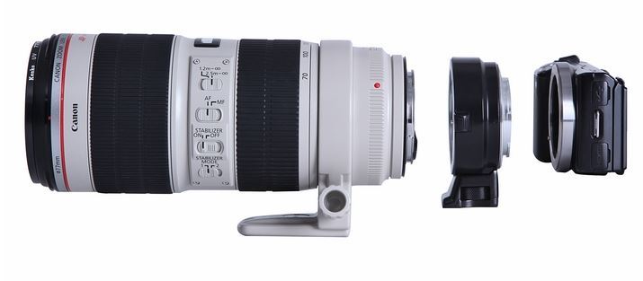 Adaptador réflex de Canon EF/EFS a Sony Nex Aluminio