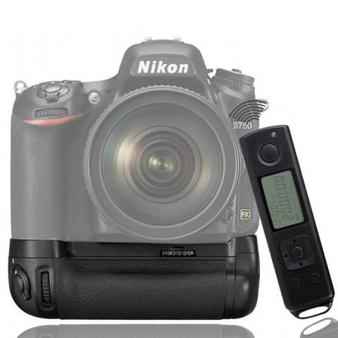 Meike Empuñadura MK-DR750 para Nikon D750 + Control remoto