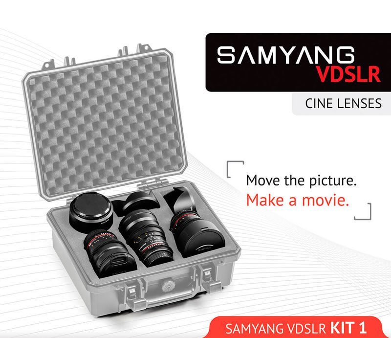 Kit Samyang para Cine 14mm, 24mm, 35mm para Nikon D40