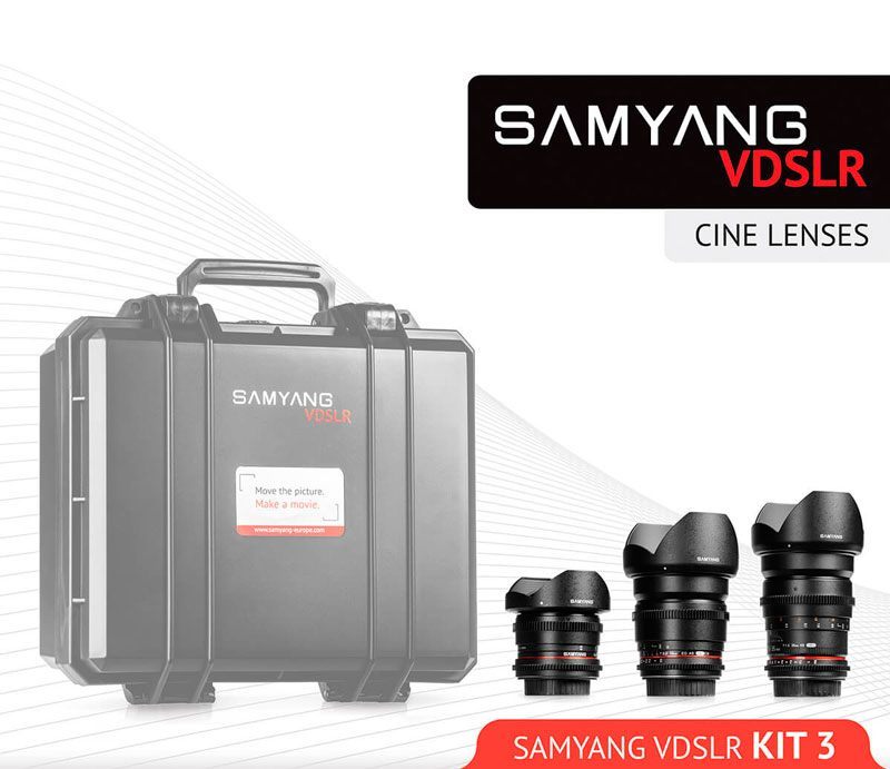 Kit Samyang Cine 8mm, 16mm, 35mm Nikon F para Nikon D7000