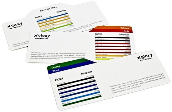 Gloxy GX-G20 geles de color para flash para Pentax Optio T30