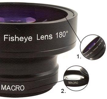 Kit Fish-Eye Universel pour Canon Ixus 55